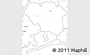 Blank Simple Map of Queens County