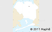 Classic Style Simple Map of Queens County, single color outside