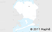 Silver Style Simple Map of Queens County, single color outside