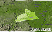 Physical 3D Map of Schenectady County, darken