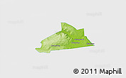 Physical 3D Map of Schenectady County, single color outside