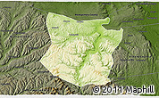 Physical 3D Map of Schoharie County, darken