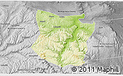 Physical 3D Map of Schoharie County, desaturated