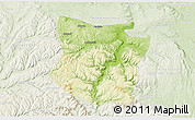 Physical 3D Map of Schoharie County, lighten