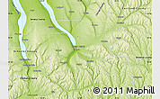 Physical Map of Tompkins County