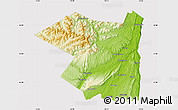 Physical Map of Ulster County, cropped outside