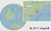 Savanna Style Location Map of Westchester County, hill shading