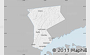 Gray Map of Westchester County, single color outside