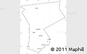 Blank Simple Map of Westchester County, cropped outside