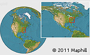 Satellite Location Map of ZIP code 27401, within the entire country