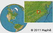 Satellite Location Map of ZIP code 27401, highlighted county