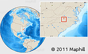 Shaded Relief Location Map of ZIP code 27401