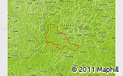 Physical Map of ZIP code 27502