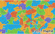 Political 3D Map of ZIP code 28216