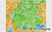 Political Shades 3D Map of ZIP codes starting with 286