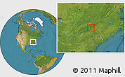 Satellite Location Map of ZIP code 28711