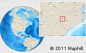 Shaded Relief Location Map of ZIP code 28711