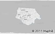 Gray 3D Map of Ashe County, single color outside