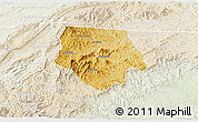 Physical 3D Map of Ashe County, lighten