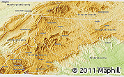 Physical 3D Map of Ashe County