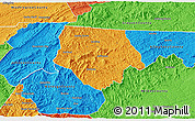 Political 3D Map of Ashe County