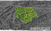 Satellite 3D Map of Ashe County, desaturated