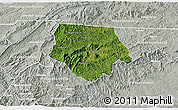 Satellite 3D Map of Ashe County, lighten, semi-desaturated