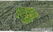 Satellite 3D Map of Ashe County, semi-desaturated