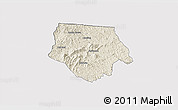 Shaded Relief 3D Map of Ashe County, cropped outside