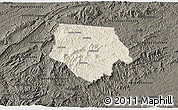 Shaded Relief 3D Map of Ashe County, darken