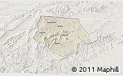 Shaded Relief 3D Map of Ashe County, lighten