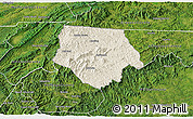 Shaded Relief 3D Map of Ashe County, satellite outside