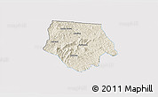 Shaded Relief 3D Map of Ashe County, single color outside