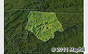 Satellite Map of Ashe County, darken
