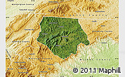 Satellite Map of Ashe County, physical outside