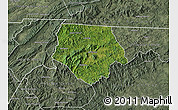 Satellite Map of Ashe County, semi-desaturated