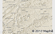 Shaded Relief Map of Ashe County