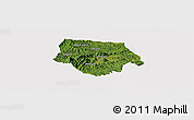 Satellite Panoramic Map of Ashe County, cropped outside