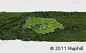 Satellite Panoramic Map of Ashe County, darken