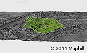 Satellite Panoramic Map of Ashe County, desaturated