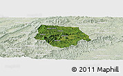 Satellite Panoramic Map of Ashe County, lighten