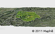 Satellite Panoramic Map of Ashe County, semi-desaturated