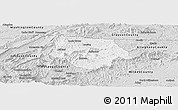 Silver Style Panoramic Map of Ashe County