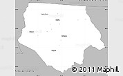 Gray Simple Map of Ashe County