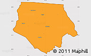 Political Simple Map of Ashe County, cropped outside
