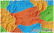 Political 3D Map of Buncombe County