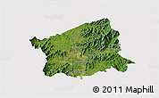 Satellite 3D Map of Buncombe County, cropped outside