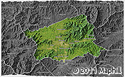 Satellite 3D Map of Buncombe County, desaturated