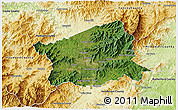 Satellite 3D Map of Buncombe County, physical outside