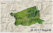 Satellite 3D Map of Buncombe County, shaded relief outside